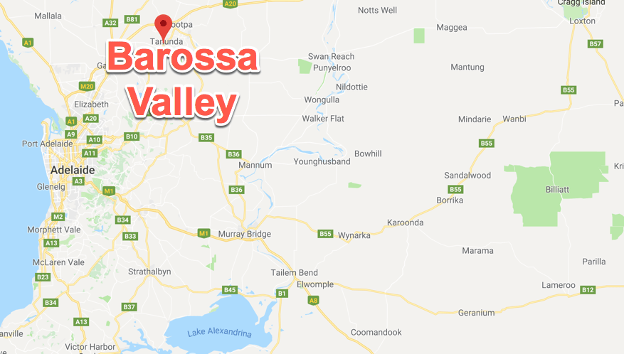 Barossa Valley map