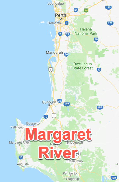 Margaret River map