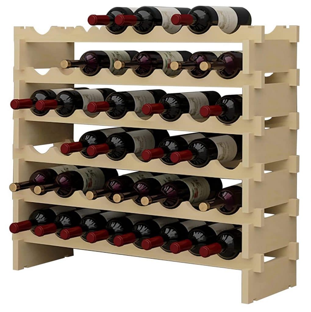 DlandHome 48 Bottle Capacity Stackable Storage Wine Rack