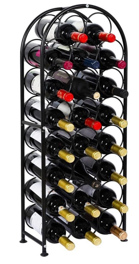 PAG 23 Bottles Metal Arched Free-standing Floor Wine Holder